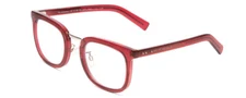 Prive Revaux Alchemist Unisex Square Reading Glasses in Crystal Merlot Red 50 mm