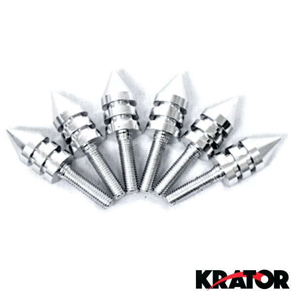 Kit de parafusos de para-brisa prata cravada motocicleta - 6 peças - Sport Bike Cruiser - Imagem 4 de 4