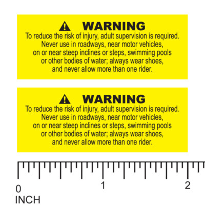 1000 Labels Warning Stickers for Battery-Powered Ride-on Toys to Reduce The Risk