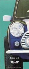 Rover Mini Prices & Options 1996-97 UK Market Foldout Brochure 1.3i & Cooper
