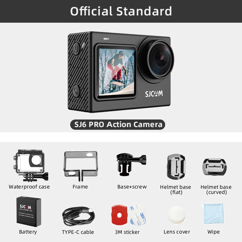 SJCAM SJ6 Pro 4K Action Camera Sport Camera Dual Screen 4K 60FPS 24MP Waterproof - Image 2 of 4