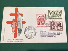 Belgium 1956 Red Cross multi  stamps postal cover 62406