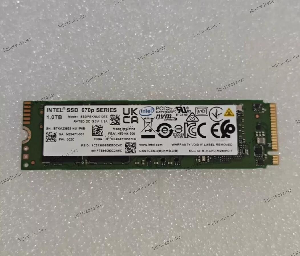 m.2SSD Intel 670P 1TB（PCIE 3.0×4） Intel 670P Series 1TB SSD M.2 2280 NVMe PCIE 3.0 x4 22x80mm
