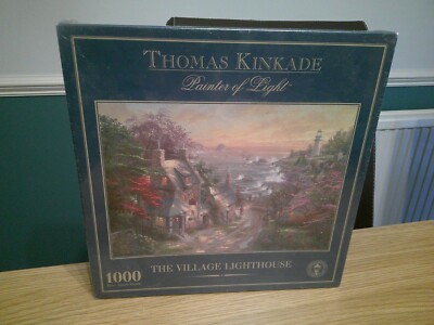 THOMAS KINKADE THE VILLAGE LIGHTHOUSE 1000 STÜCK PUZZSÄGE NEU KOSTENLOSER UK POST