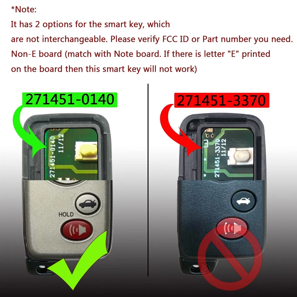 For 2007 2008 2009 2010 2011 TOYOTA CAMRY AVALON Smart Remote Key Fob HYQ14AAB - Image 2 of 4