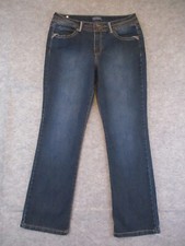 Bandolino Jeans Womens 10 Blue Denim Straight Leg Mid Rise Dark Wash 31x31
