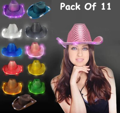 7145 Led Light Up Sequin Cowboy Hat- Unisex 71zVD1KmOZL._AC_SY350_QL65_.jpg main image 3