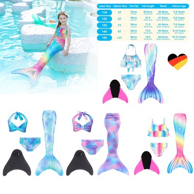 Kinder flosse Meerjungfrauen Kind Bikini Mermaid Meerjungfrau Monoflosse Profi