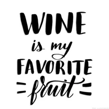 Wine Favorite Fruit - Decal Sticker - Multiple Colors & Sizes - ebn6485