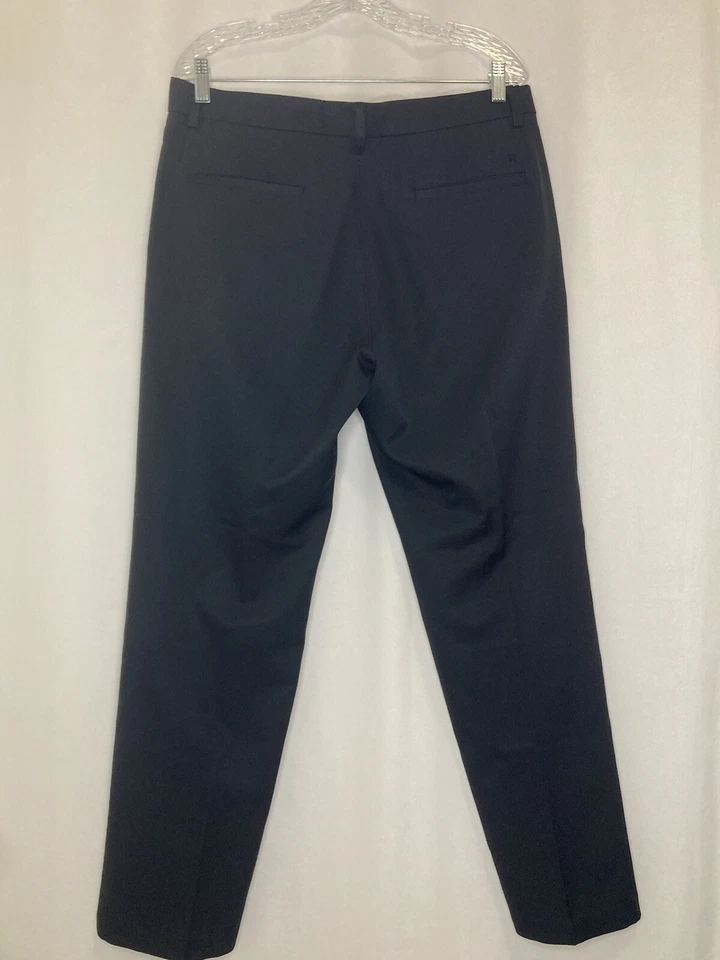 Pantalones de vestir Haggar para hombre 35x30 azul marino frente plano pantalones rectos pantalones como nuevos Foto 3 de 4