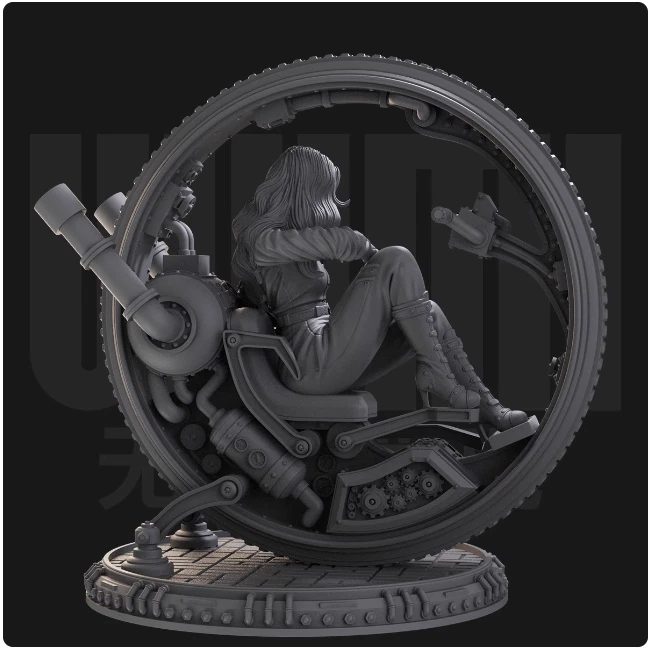 1/24 Steampunk 18 Scale Circular Tactical Vehicle 3D Handheld Soldier Model - Image 3 of 3