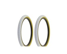 ALTALINE Bicycle TIRES 20" x 1.75 White/Gum COMP III STYLE 2 TIRES BMX STYLE