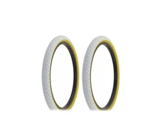 ALTALINE Bicycle TIRES  20" x 1.75 White/Gum COMP III STYLE (2) TIRES  BMX STYLE