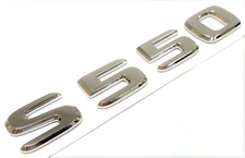 #2 S550 CHROME FIT MERCEDES REAR TRUNK EMBLEM BADGE NAMEPLATE DECAL LETTERS/
