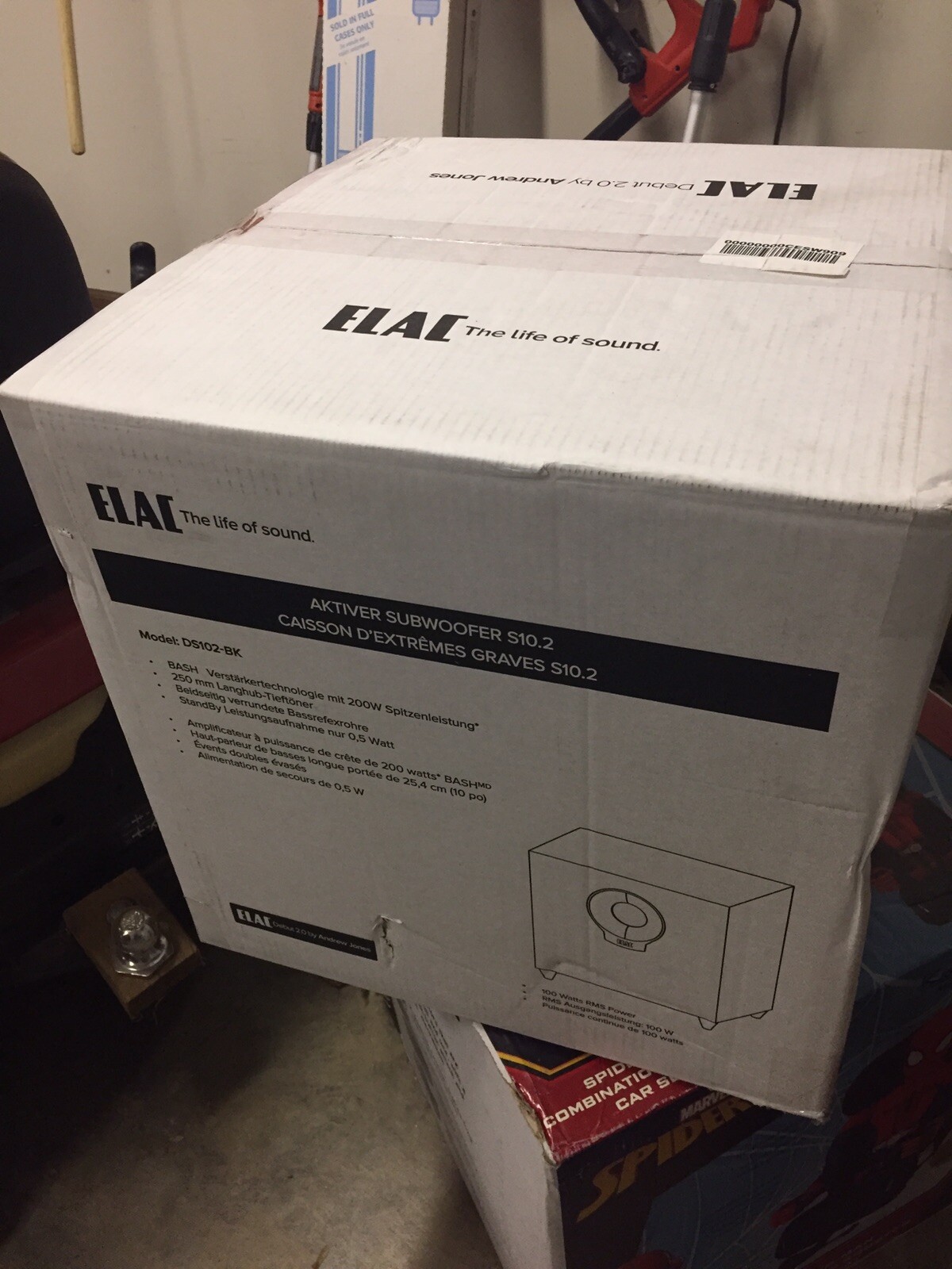 elac s10 debut series 200 watt powered subwoofer