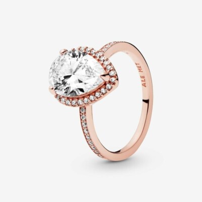 Gold Plated Pandora Ring Size 58 In Mm Pandora Rose Gold Plated