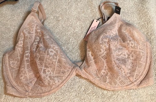 Victoria’s Secret, Größe 32DDD, ungefütterter Plunge, Bügel BH, in creme. NEU. - Bild 11 von 12