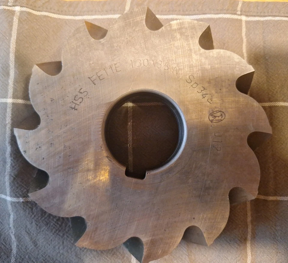 HSS Walzenstirnfräser Schlichtfräser FETTE D=130×35×40mm Nachgeschliffen Scharf - Bild 2 von 4