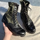 Vintage Vietnam War Us Military Jungle Combat Boots Black Leather Sz 10.5