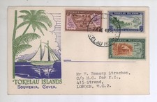 1948 Tokelau Islands New Zealand First Day Cover -London England Scott 1 2 3 FDC