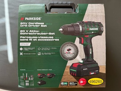 PARKSIDE 20V Akku-Bohrschrauber - Set PABS 20-Li I9 mit 2 Akkus & Ladegerät