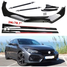 For Honda Civic Front Rear Bumper Lip Spoiler Splitter Body Kit Side Skirt