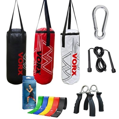 Boxsack 2FT gefüllt Set Kickboxen MMA Heavy Muay Thai Training Kampfsport