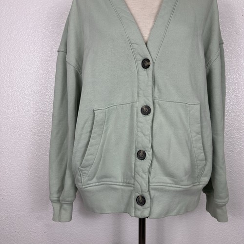 Everlane Organic Cotton Varsity Cardigan Damen Large Mintgrün Bequem Relaxed - Bild 6 von 15