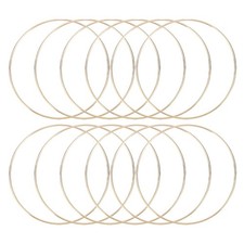 12 Pcs Dream Catcher Rings,6 Inch Macrame Hoops Rings,Gold