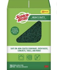 Scotch-Brite Heavy Duty Industrial Scour Pads - 20 Count Pack - Commercial Clean