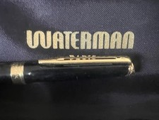 WATERMAN penna stilografica Perface lacca nera pennino M profili dorati