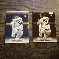 Logan Henderson 2025 Topps Stadium Club #13 Base/Sepia RC Brewers 2-Card Lot