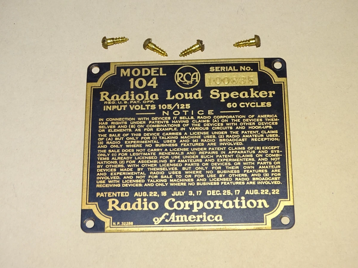 1928 [NZ] [S589214] RCARADIOLA LOUD SPEAKER MODEL UZ-1325 用