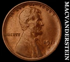 1911-S Lincoln Wheat Cent - Scarce  Almost Unc / Uncirculated  Semi-key  #i6740