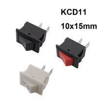 Mini Kippschalter 10x15mm SPST  Wippschalter AC 250V 3A / 125V 6A Switch 2 Pin