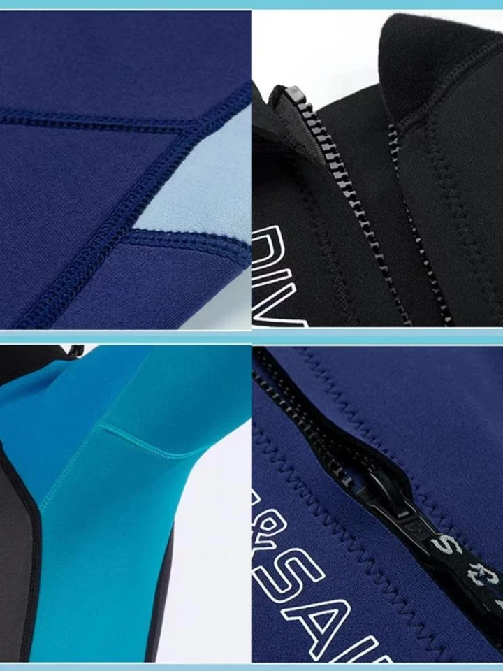 Traje de baño térmico de neopreno con cremallera trasera de 2,5 mm para niños y jóvenes Foto 4 de 4