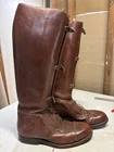WW1 Leather British Army Officer Field Boots Military