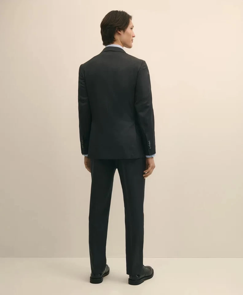 Traje Brooks Brothers 1818 para hombre 38R gris carbón calce ajustado Foto 3 de 4