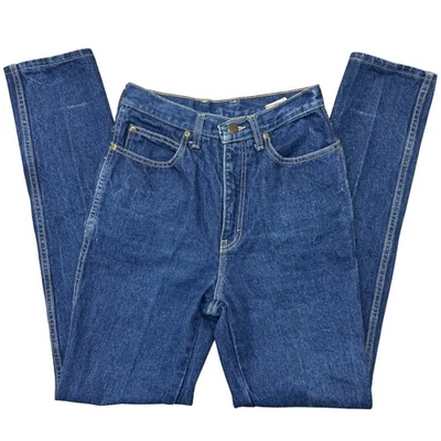 Vintage 80s Jordache High Waisted Jeans 7/29 Dark Wash Straight Leg Read Sizing! - Image 1 of 4