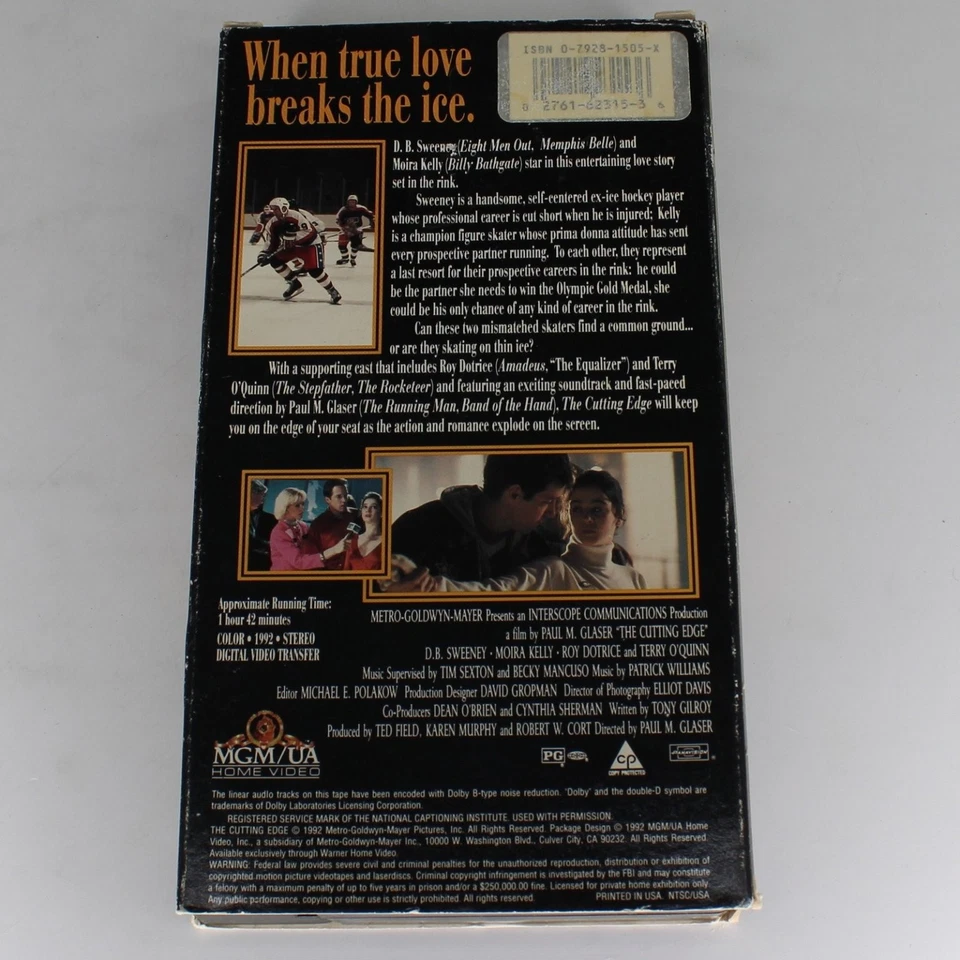 The Cutting Edge VHS 1992 Romantic Sports Drama MGM/UA Home Video - Image 2 of 4