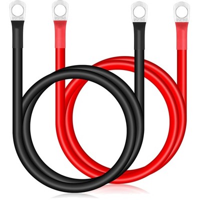 Pack of 2 70 cm Battery Cable 6 mm², .2 V 5AWG Battery Cable, Car Battery Cha...