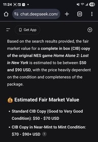 Home Alone 2: Lost In New York NES (cib)  inserts and manual included