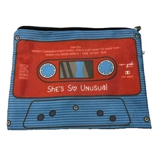 NEW Zipper Pouch Bag makeup first aid etc retro music 