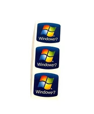3 x Windows  7 Operating System OS Laptop/PC Sticker Badge Decal  20mm x 20mm
