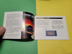Knight Rider (Nintendo NES) solo libretto/manuale