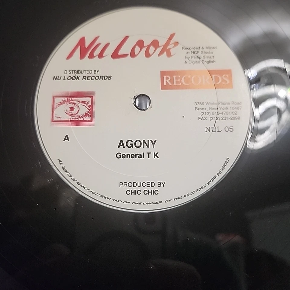General T K: Agony / версия 12 дюймов винил макси сингл NuLook Records термоусадочный регги - Изображение 4 из 4