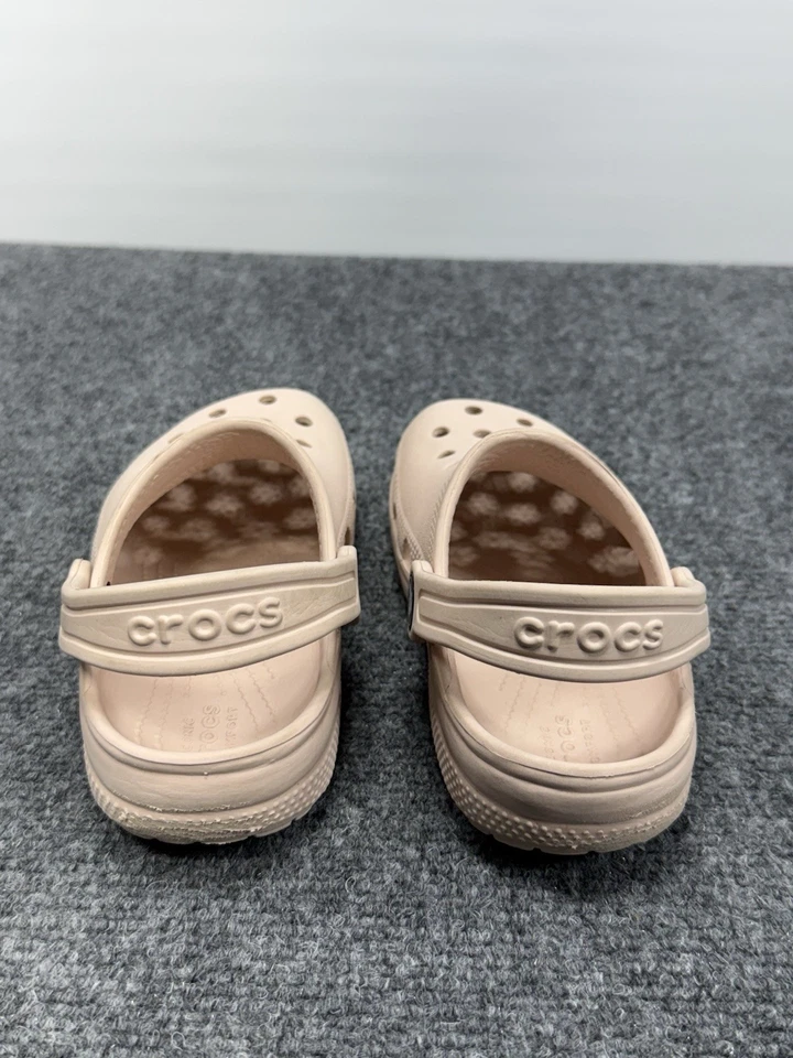 Zuecos Crocs Clásicos Niños C10 Beige Hueso Ligeros Sin Cordones Zapatos Cómodos  Foto 3 de 4