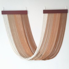 Tie-Dye Macrame Wall Hanging Large 46" Wx36 L Dip Dye Yarn Tapestry Home Boho...