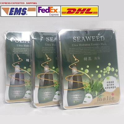 30pcs Malie SEAWEED Face Mask Packs Sheet 25g Firming Moisturizing EXPRESS SHIP