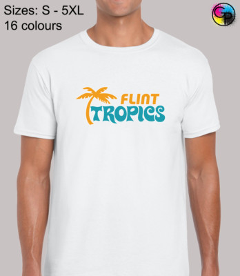 FLINT TROPICS HERREN T-SHIRT LUSTIG FERRELL BASKETBALL KOMÖDIE WITZ NEUHEIT WILL